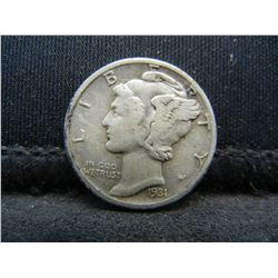 1931 D Mercury Dime XF Better Date