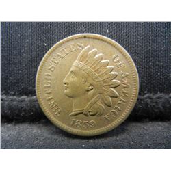 1859 Indian Cent XF