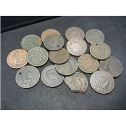 (17) Low Grade Damaged Large Cents