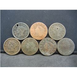 (7) Low Grade Damaged Large Cents