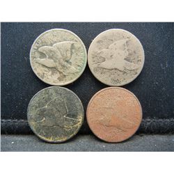 (4) Cull Flying Eagle Cents