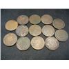 Image 1 : (13) Two Cent Pieces Low Grade Damaged