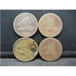 (4) Cull Flying Eagle Cents