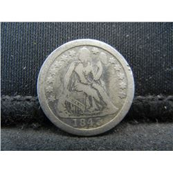 1843 Seated Dime