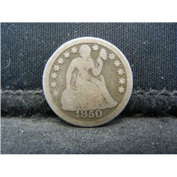 1850 Seated Dime