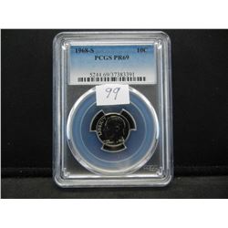 1968 S Roosevelt Dime PCGS PR69