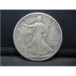 1934 S Walking Liberty half dollar XF Better Date