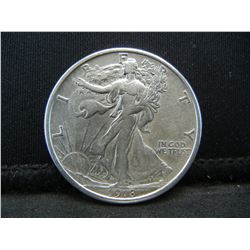 1918 S Walking Liberty half dollar XF/AU Better Date