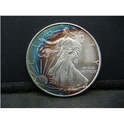 2009 American Silver Eagle Crazy Colors Gorgeous!!