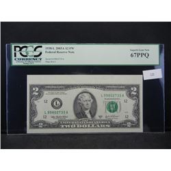 2003 A $2.00 Note PCGS 67PPQ