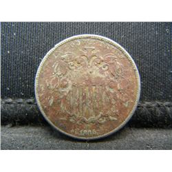1866 Rays Shield Nickel