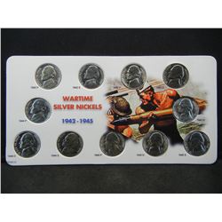 Complete Set Silver War Nickels High Grade
