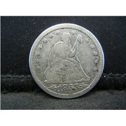 1853 Arrows Seated Quarter Old Cleaning