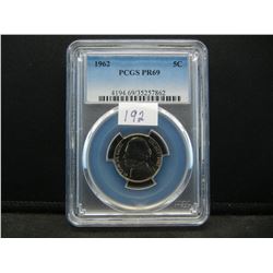1962 Jefferson Nickel PCGS PR69