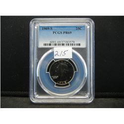 1969S Washington Quarter PCGS PR69