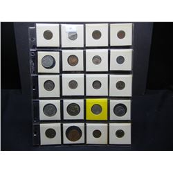 (20) Foreign Coins in Page Nice Mix