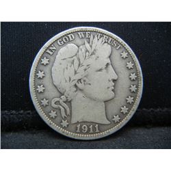 1911 D Barber Half Dollar Fine