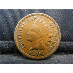 1906 Indian Cent AU+ Nice