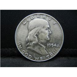 1954 D Franklin Half Dollar CH BU+++