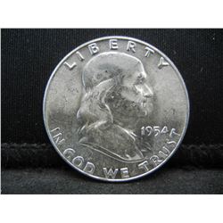 1954 Franklin Half Dollar CH BU Crisp BU