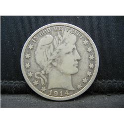 1914 S Barber Half Dollar Fine