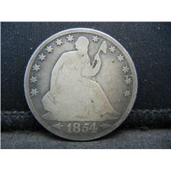 1854 O Arrows Seated Half Dollar Better Date
