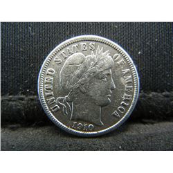 1910 Barber Dime XF/AU