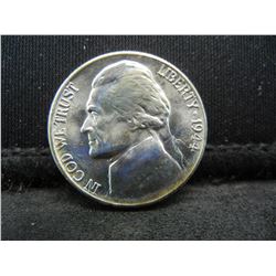 1944 D Silver Jefferson Nickel Gem BU