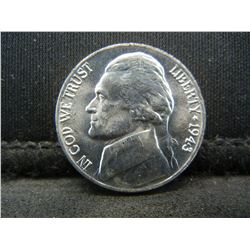 1943 Silver Jefferson Nickel GEM BU Nice