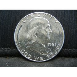 1961 Franklin Half Dollar CH BU Frosty