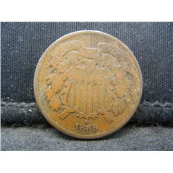 1865 Two Cent Piece Civil War Date