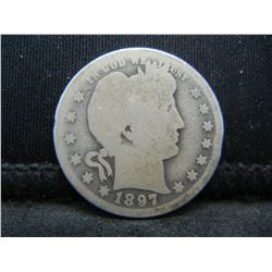 1897 O Barber Quarter Key Date