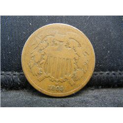 1865 Two Cent Piece Civil War Date