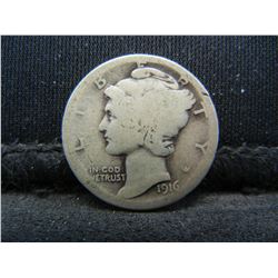1916 Mercury Dime First Year
