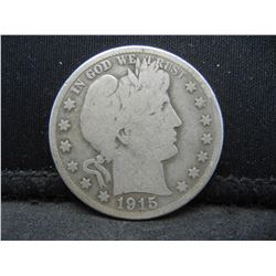 1915 D Barber half Dollar