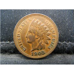 1903 Indian Cent AU Nice Color
