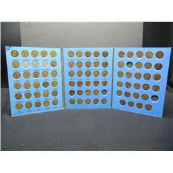 (83) Wheat Cents in Album Many Uncirculated Coins Present