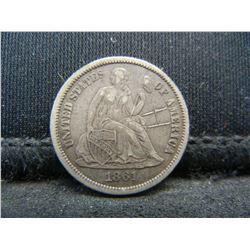 1861 Seated Dime Strong Details