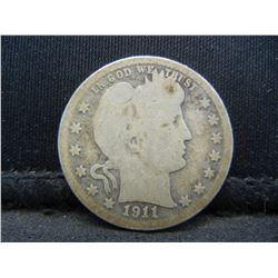 1911 D Barber Quarter