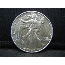 1942 Walking Liberty Half Dollar Choice BU