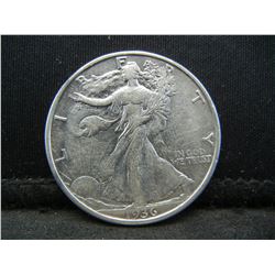 1936 D Walking Liberty Half Dollar AU