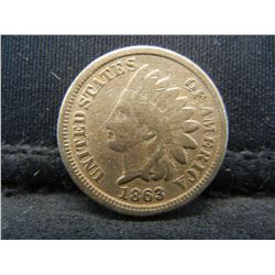 1863 Indian Cent Better Date