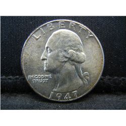 1947 Silver Washington Quarter GEM BU