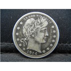 1914 Barber Quarter Strong Details