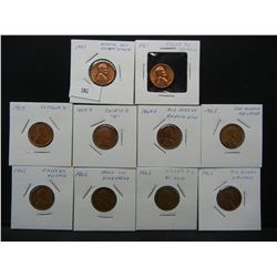 (10) Minor mint errors part of a large collection of errors