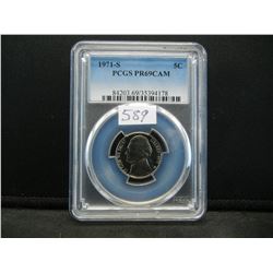 1971 S Jefferson Nickel PCGS PR69 CAM