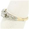 Image 6 : 14K Two Tone Gold .40 ctw European Cut Diamond Solitaire Engagement Ring