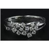 Image 1 : 0.30 ctw Diamond Cluster Ring - 14KT White Gold