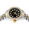 Image 3 : Rolex Ladies 2 Tone 14K Black Diamond Bezel & 1 ctw Bezel Datejust