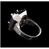 Image 3 : 14KT White Gold 2.74 ctw Tanzanite and Diamond Ring